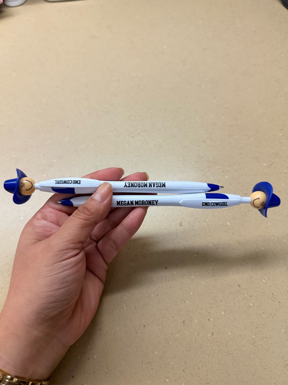 Megan Moroney Emo Cowgirl Pens with Blue Accents